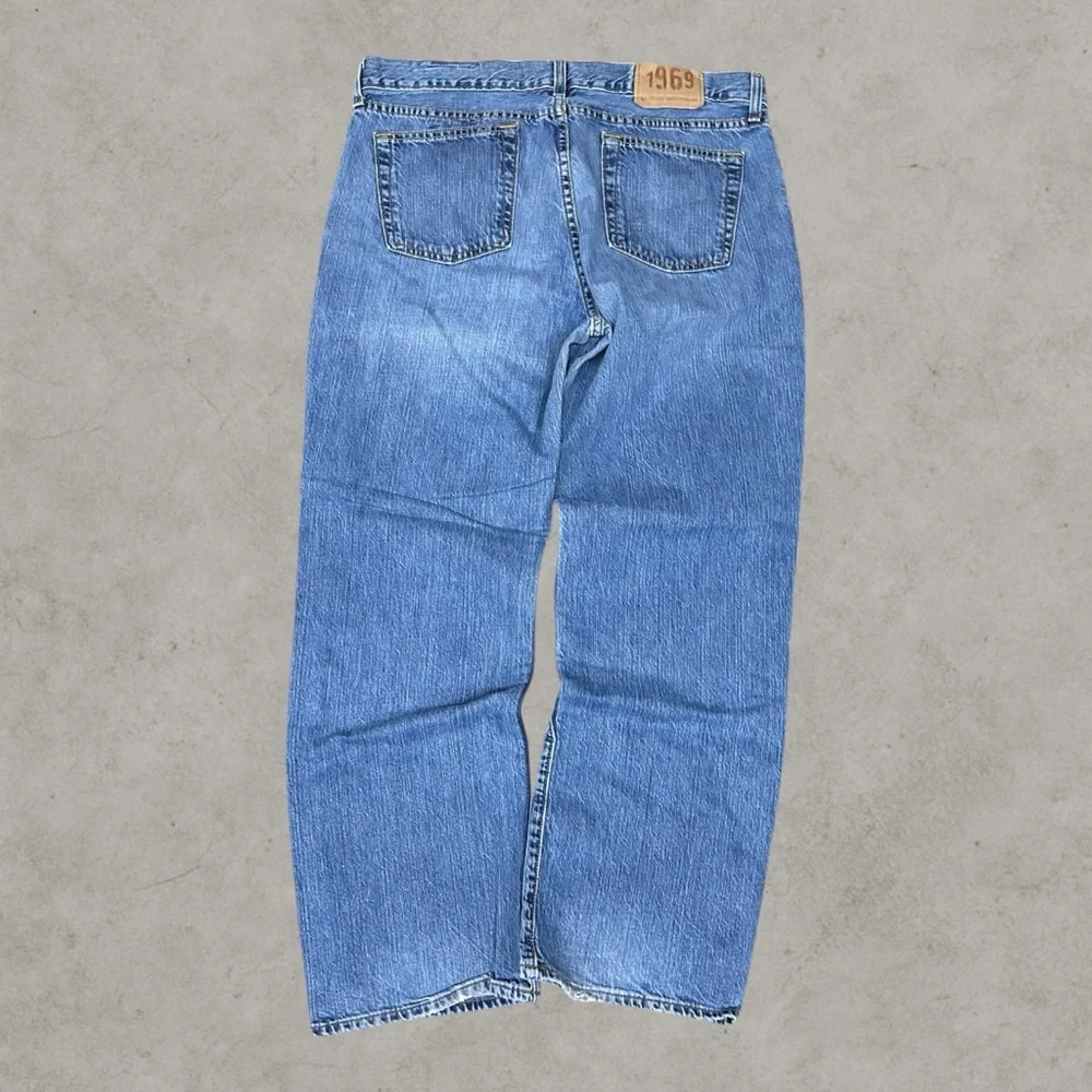 Gap Jeans Mens 35x30 Blue Y2K Baggy Loose Wide-Leg Grunge Skater Workwear Casual